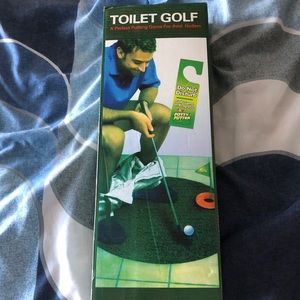 Toilet golf novelty game